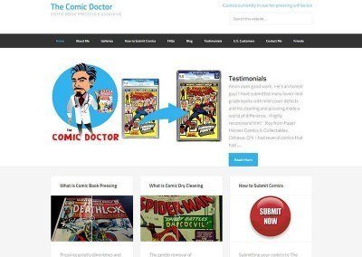 Website Design + SEO Project – Comic Dr.