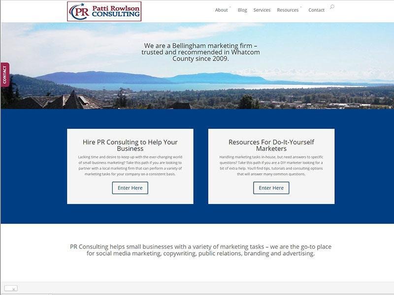 Website Design - PR Consulting Patti Rowlson Project