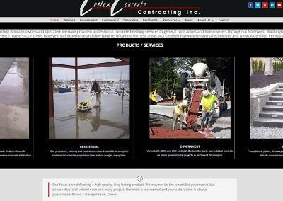 Website Re-Design – Custom Concrete