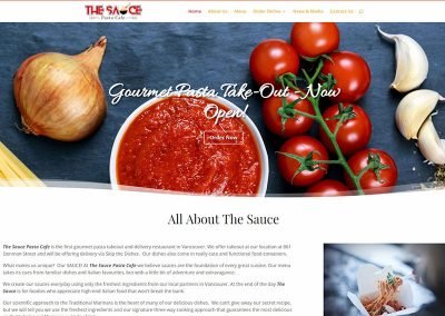 Website Design – The Sauce  Pasta Cafe